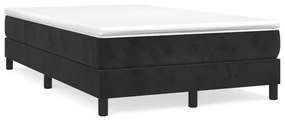 vidaXL Cama boxspring com colchão 120x190 cm veludo preto