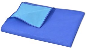 Toalha de piquenique azul e azul claro 100x150 cm