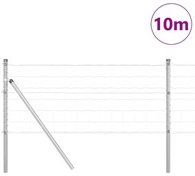 Cerca Euro com 7 postes 0,6 x 10 m em aço galvanizado