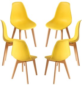Pack 6 Cadeiras Kelen - Amarelo