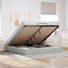 Estrutura da Cama Outros Cinzento-claro 180 x 200 cm Veludo