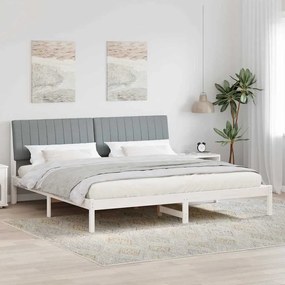 vidaXL Estrutura da Cama com cabeceira Branco 200 x 200 cm