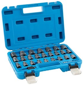Conjunto extrator de parafusos de 27 peças com caixa conjunto extrator profissional canhoto conjunto extrator de parafusos laranja