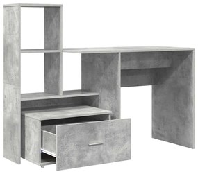 Mesa Cinzento cimento 131.5 x 50 x 106.5 cm Madeira processada