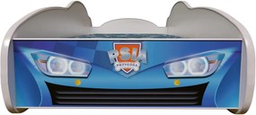 CAMA INFANTIL CRIANÇAS  C/ LEDS E OFERTA COLCHÃO ESPUMA Racing Car Herois 140 x 70 - Patrulha Pata Azul AZUL