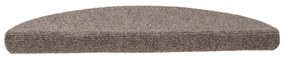 Tapetes escada autoadesivos 10 pcs 56x17x3 cm agulhado bege