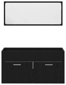 Conjunto de Móveis para o Banheiro vidaXL de 2 Peças Carvalho Preto Ma