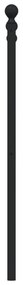 Cabeceira de cama 160 cm metal preto