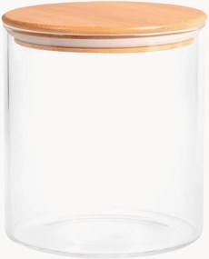 Frasco de conservação em vidro borossilicato com tampa em bambu Natura, 600 ml
