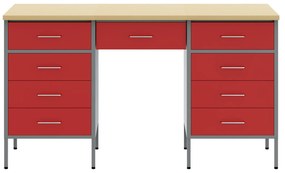 Conjunto de Armário e Mesa de Trabalho VidaXL com 3 Peças em Madeira C