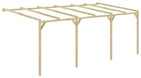 vidaXL Pérgola de alpendre 6x3x2,1 m madeira