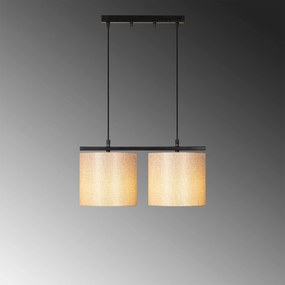 Candeeiro de Teto Valiz – Creme/Preto – 47 x 20 cm