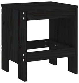 Bancos de jardim 2 pcs 40x36x45 cm pinho maciço preto
