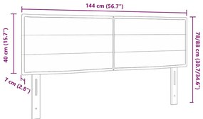 Cabeceira vidaXL Design Linhas Cinza Claro 140 cm Tecido