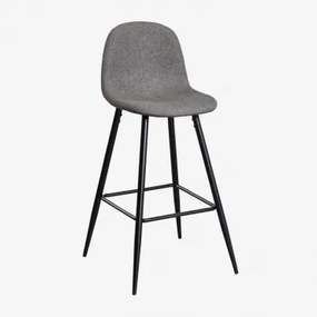 Pacote Com 4 Bancos Altos Glamm Gris Antracita & ↑75 Cm & Preto - Sklum