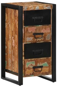 vidaXL Armário gavetas 40x40x75 cm madeira recuperada maciça multicor