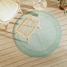 vidaXL Tapete de exterior Ø120 cm ARAKIL PP Verde