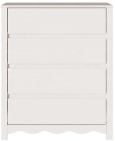 Cômoda vidaXL "DRAMMEN" Branca 76,5x40x91 cm Madeira Sólida de Pinho