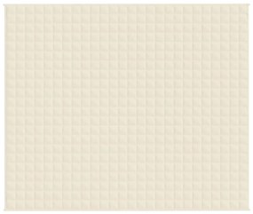 Manta pesada 15 kg 220x260 cm tecido creme-claro