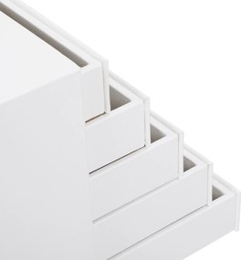 Caixa para joias com 10 gavetas, 40,5 x 29 x 20,5 cm branca