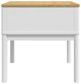Mesa para candeeiro FLORO 55x55x54 cm pinho maciço branco