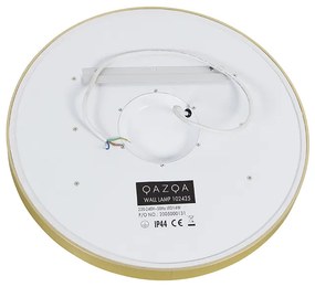 Espelho de casa de banho dourado 50 cm Incl. LED Regulável em 3 níveis com toque redondo - Miral