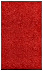 Tapete de porta lavável 90x150 cm vermelho