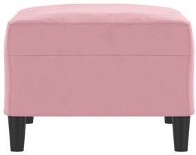 Apoio de pés 70x55x41 cm veludo rosa