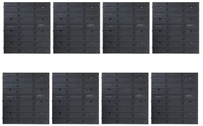 141 pcs kit caixas arrumação c/ painéis parede vermelho e preto