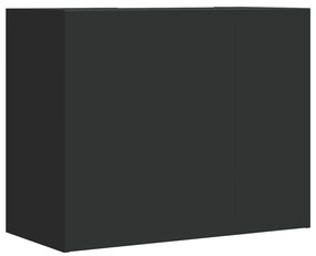 Armário de parede 75x35x60 cm derivados de madeira preto