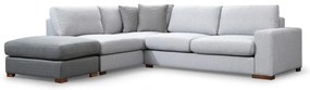 Sofá de Canto Loop - Cinza Claro - 246 cm x 266 cm