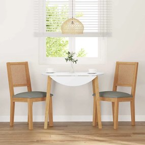 Cadeiras de jantar com almofadões 2 pcs madeira maciça