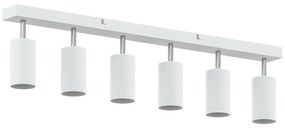Spotlight de Teto 6 Direções Ajustáveis Branco GU10