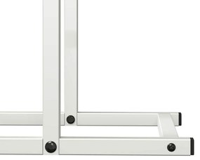 Suporte para lenha 80x25x90 cm aço laminado a frio branco