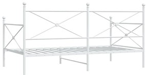 Cama de Dia sem Colchão 100x190 cm aço branco