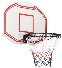93663 vidaXL Tabela de basquetebol 90x60x2 cm polietileno branco