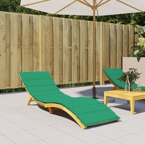 vidaXL Almofadão p/ espreguiçadeira 200x50x3 cm tecido oxford verde