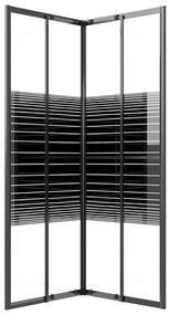 Cabine de duche riscas ESG 70x70x180 cm preto