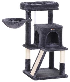 Arranhador para gatos com rampa para arranhar 48 x 48 x 96 cm Cinzento escuro