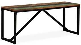 Banco em madeira recuperada maciça 110x35x45 cm