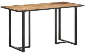 Mesa de jantar 140 cm madeira de mangueira áspera