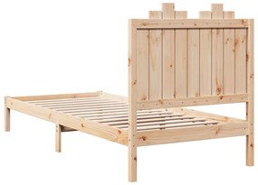 Cama extra longa sem colchão 100x220 cm madeira maciça