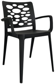 Cadeira Venus Preto c/braços - Pack com 20 cadeiras