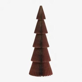 Árvore De Natal De Papel Jesper Vermelho Cedro Com Borda Dourada & ↑29,5 Cm - Sklum