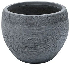 Vaso para plantas em pedra cinzenta 38 x 38 x 30 cm ZAKROS  Beliani