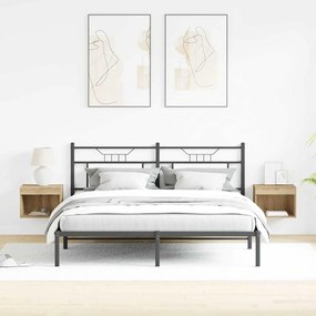 Armários de parede vidaXL com luzes LED 2 pcs Carvalho artesanal 40x30