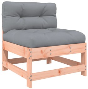 7 pcs conj. lounge jardim com almofadões madeira douglas maciça