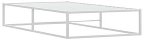 Estrutura de cama sem colchão branco 100x200 cm metal