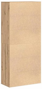 Estante Alta Carvalho Artesanal 80x39x178 cm Madeira Engenheirada