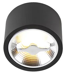 Foco de teto moderno preto AR111 com LED - Expert